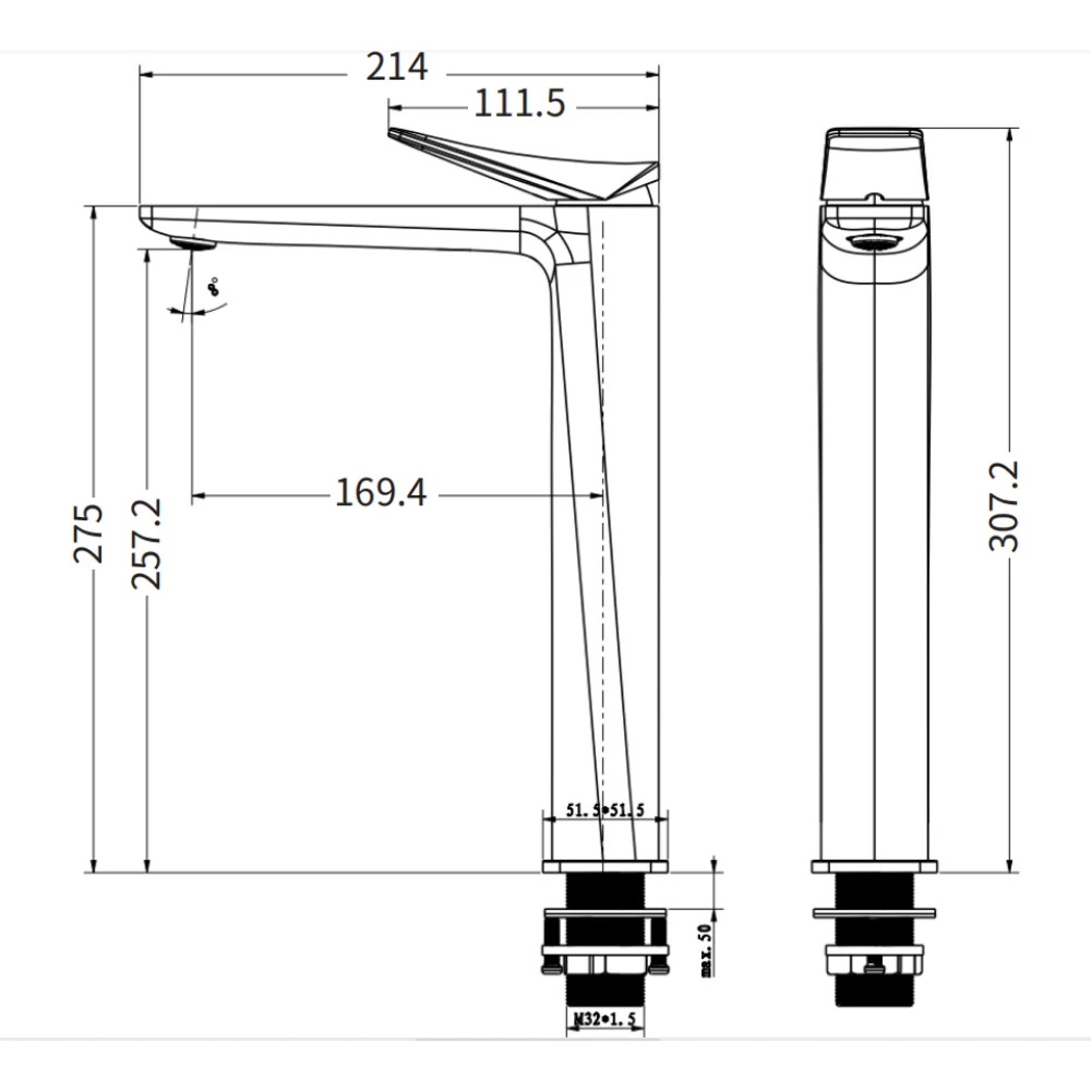 VÒI LAVABO KLAROS F8801C-GG