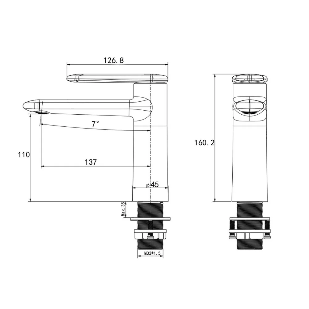 VÒI LAVABO KLAROS F8802T-C