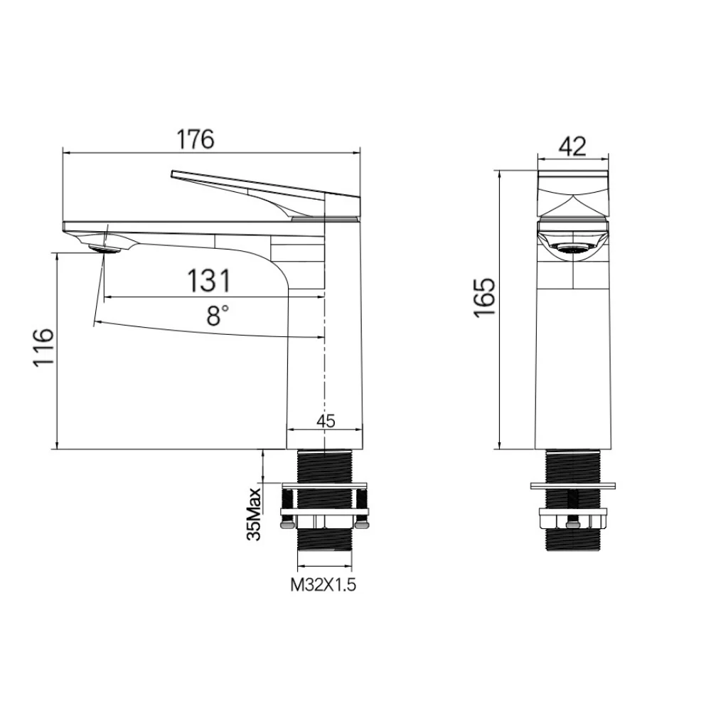 VÒI LAVABO KLAROS F8803T-C