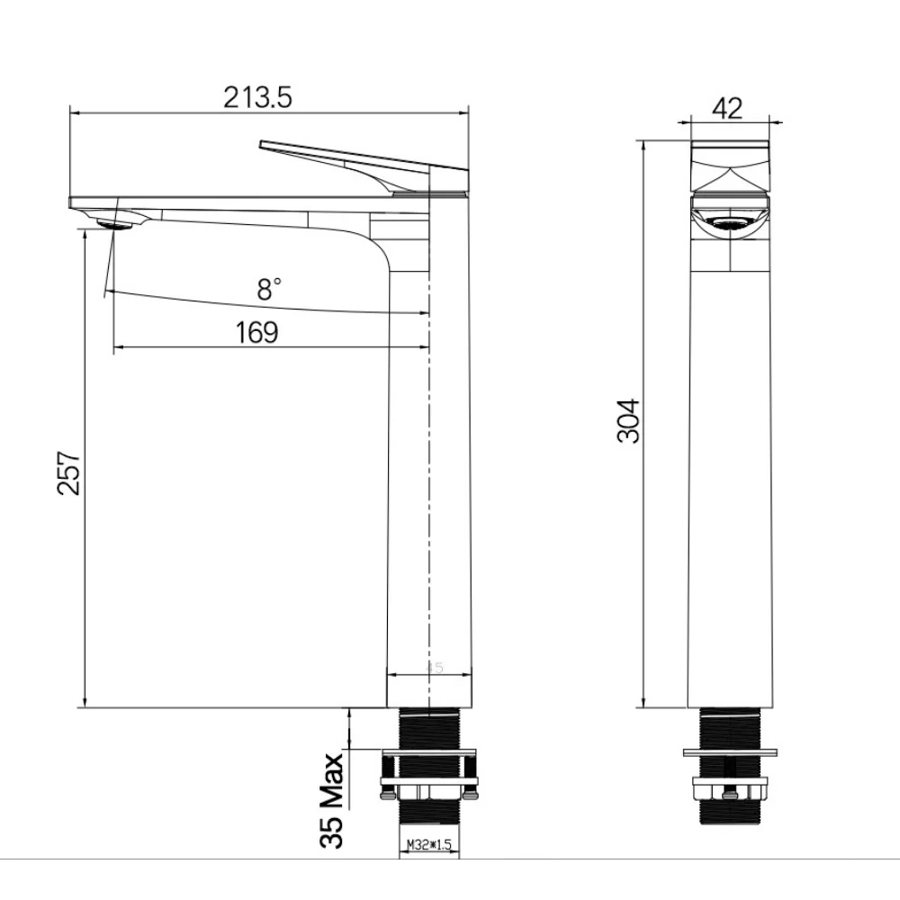 VÒI LAVABO KLAROS F8803C-RG