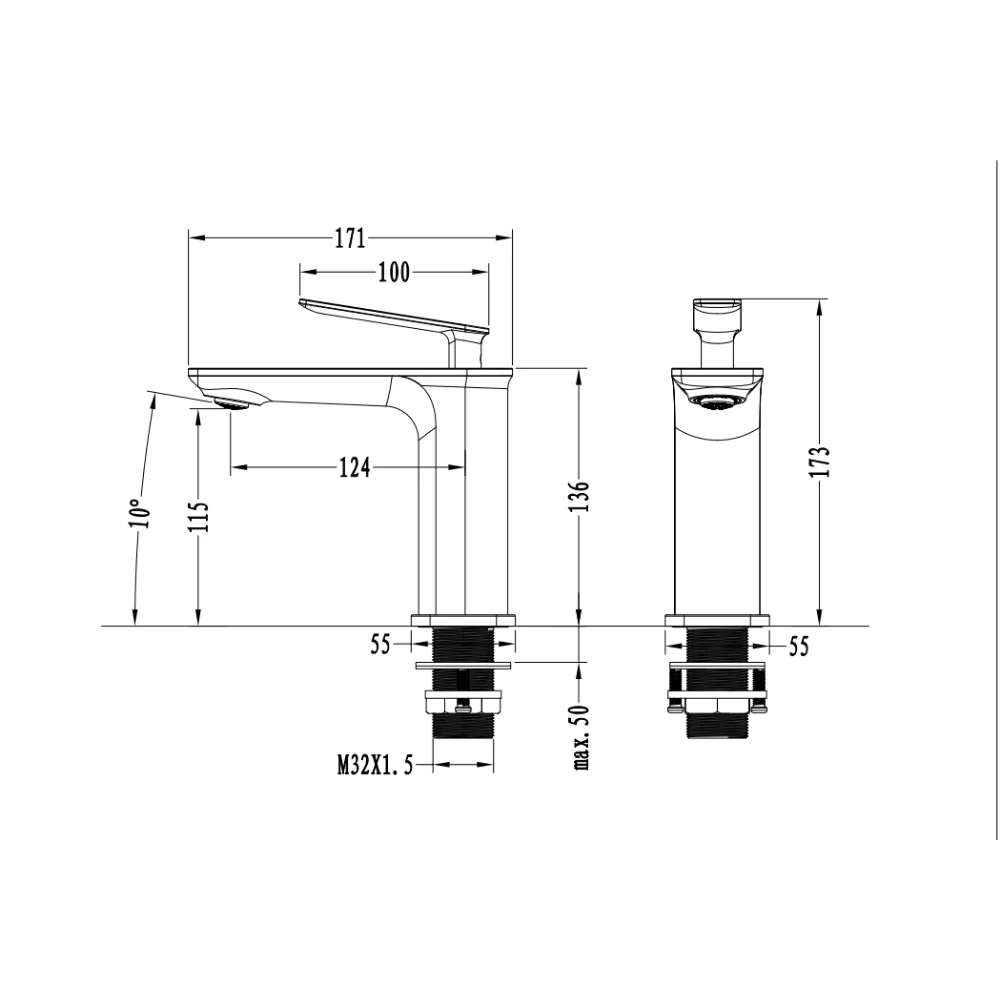 VÒI LAVABO KLAROS F8805T-C