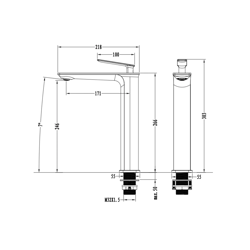 VÒI LAVABO KLAROS F8805C-C