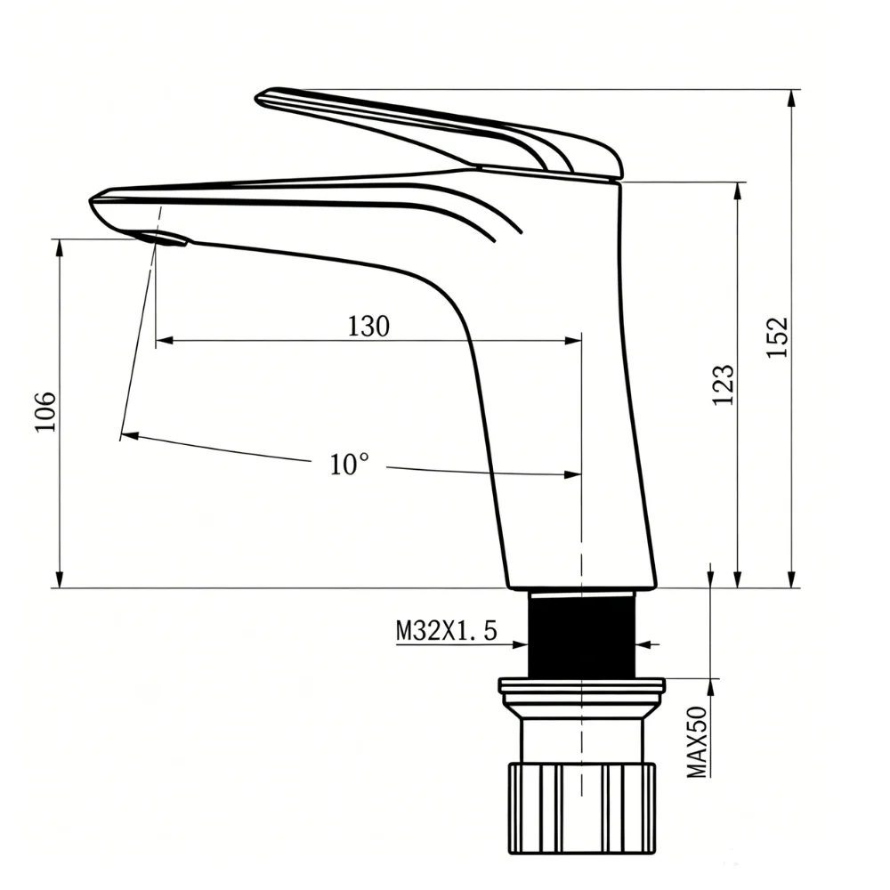 VÒI LAVABO KLAROS F8806T-C
