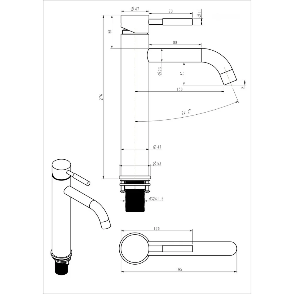 VÒI LAVABO KLAROS F8811N-C