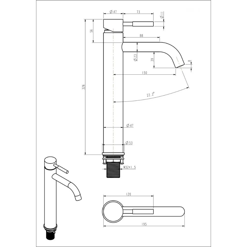 VÒI LAVABO KLAROS F8811C-C